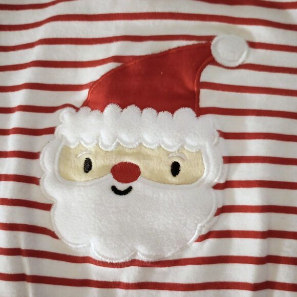 2pc Santa Christmas Holiday Infant Sleepers sz 6M Infant Pajamas PJs - Picture 4 of 10